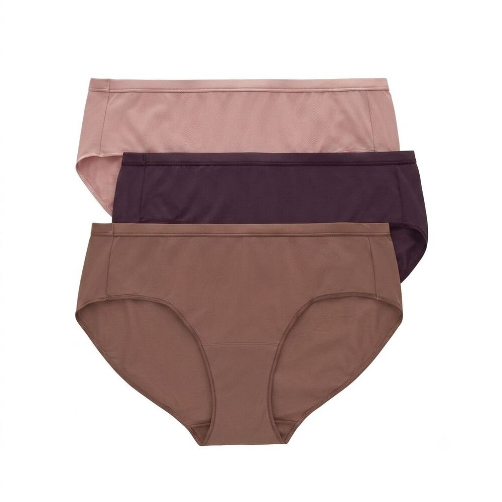 Hanes Just My Size 3 Pair Women's Breathable Mesh Underwear Panties Hipster